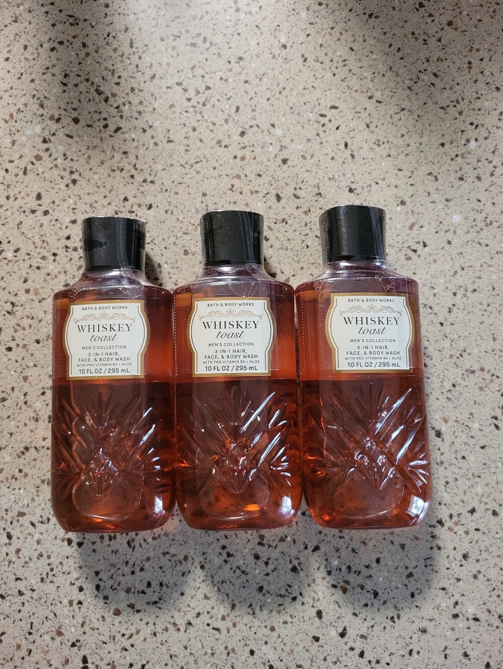 3 Bath & Body Works Whiskey Toast Mens Collection 3 in 1 Hair, Face, Body Wash